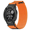 Miniatyrbild 2 av 5: 22mm Nylon Klockarmband För Garmin Instinct 2 Solar LGL Orange