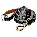 Miniatyrbillede 3 af 5: Ægte Læder Hundesnor 150cm Lang Stærk Hundesnor Kraftig Hundeline LGL Black 1.0cm*150cm