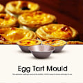 Miniatyrbild 5 av 5: 8 st Non-Stick Tartformar Kolstål Mini Tartformar Muffin Återanvändbara Äggtart Tartlett Bakform LGL Gold