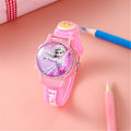 Miniatyrbillede 2 af 2: Børns Piger Frozen Elsa Armbåndsur Klap Rotation Ur Med Justerbar Rem [LGL] Pink