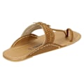 Miniatyrbild 5 av 5: Dam Läderkollektion Platt Tåögla Flätade Sandaler F00077 LGL Tan (Brown) UK 8
