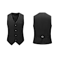 Miniatyrbilde 2 av 5: Klassisk forretningsvest for menn, Regular Fit smokingvest TA LGL Black S