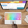 Miniatyrbilde 4 av 5: Gjennomsiktig fargerikt lysende Bluetooth-tastatur 10-tommers bakgrunnsbelyst Bluetooth-tastatur egnet for Ta