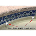 Miniatyrbillede 3 af 5: Pool Spa 1/2 tomme Åbning Hydrostream Retur Jet Fitting SP1419C med 1-1/2 tomme MIP Gevind Udskiftning SP1419C (5 STK) LGL