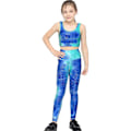 Miniatyrbilde 1 av 5: Jente Vest Topp Og Leggings Yoga Sett LGL Blue 11-12 Years