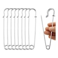 Pikkukuva 1 / 5: 50 kpl 10 cm:n neuloja paperiliittimiä DIY-ompelutyökalu hopeiset metallineulat suuri pinssi rintakoru tarvikkeet (LGL)