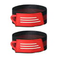 2 st Stretchiga Elastiska Cykel Ankel Ben Wrap Cykelsäkerhetsband Extra Breda (LGL) Red 30cm x 3.5cm