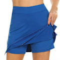 Miniatyrbillede 4 af 5: Anti-gnidnings Active Skorts Superbløde Komfortable Dame Atletiske Letvægts Nederdele Med Shorts LGL Black XL