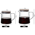 Miniatyrbillede 2 af 5: Glas Kaffekande med Låg, Isoleret Glas Kaffekande Isoleret Klar Kande til Juice Te Kaffe Vand (500 ml) LGL