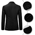 Miniatyrbillede 4 af 4: Herre Jakkesæt Slim Fit Business Casual Blazer LGL Black XL