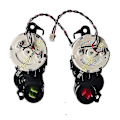 Pikkukuva 1 / 3: Imurin Sivuharjan Moottori Ecovacs Deebot Ozmo 920 950 N8/ N8 Pro/ T9/ T8 Robotti-imurin Osien Harjat Moottori Red and Green side
