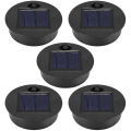 Miniatyrbillede 1 af 5: 5 stk. udskiftning af solcellelamper (øverste størrelse 2,76 tommer, nederste størrelse 2,36 tommer), 7 varmt hvide LED-vandtætte [LGL] As Shown