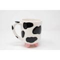 Pikkukuva 2 / 4: Boston Warehouse Udderly Cow -muki, jossa liukumattomat silikonijalat, käsinmaalattua keramiikkaa, 590 ml, LGL