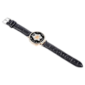Miniatyrbild 3 av 5: För Garmin Lily 2 Active Lily 2 Armband 14mm Topplager Nötskinn Läder Klockarmband - Brun Bambu LGL Multicolor Black Bamboo Grain