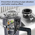 Miniatyrbild 2 av 5: 75499 Flexkoppling för avfallskvarn, Flexibel utlopp Anti-vibrationsrörfäste Koppling Repl LGL As Shown