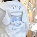 Miniatyrbillede 1 af 5: Jeg Sød Sanrio Kuromi Cinnamoroll Hættetrøje Lynlås Løs Jakke Ins Pige Til Kæreste # LGL Kuromi M
