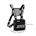 Miniatyrbillede 2 af 4: Streetwear Herre Hip-hop Brysttaske Taktisk To Stropper Rig Rektangel Utility Pack LGL