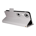 Miniatyrbillede 4 af 5: For XREAL Beam Pro Etui Litchi Tekstur PU Læder Wallet Flip Telefon Cover LGL White