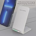 Miniatyrbillede 2 af 5: 30W trådløs opladerstand til iPhone 14 13 12 11 Pro X Xs Max Xr Samsung S21 S20 Qi hurtigopladningsdock til telefonholder [GGL] Black
