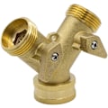 Miniatyrbilde 2 av 3: 10964 2-veis Y-fordeler, 3/4\" hann, messing, med stengeventiler (LGL)