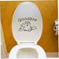 Miniatyrbilde 5 av 5: Veggklistremerke Toalett \"Goodbye\" Toalett Katt Klistremerker for Vask Baderomsdekor Toalettsete (LGL)