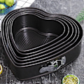 Miniatyrbild 3 av 5: Hjärtformad Springform Bakform Livsmedelsgodkänd BPA-fri Värmebeständig Återanvändbar Mikrovågssäker Non-Stick Cheesecake Form LGL 26cm