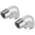 Miniatyrbilde 1 av 5: 2 stk 304 rustfritt stål 90 graders albuekoblinger, 1/2\" hann til 1/2\" hunn BSP rørkoblinger (LGL)