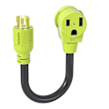 Miniatyrbild 1 av 5: Generator Svetsadapter, NEMA L14-30P Hankontakt till 6-50R Honkontakt, 4 Generator, 10 AWG (1.5FT) LGL Green
