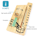Miniatyrbilde 5 av 5: 2 i 1 Sauna Termometer Sand Timer Timeglass Tretre Termometer Temp Måler