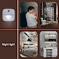 Miniatyrbild 3 av 4: 6-pack LED nattlampa med kontakt, smarta nattlampor med skymningsfunktion, EU-kontakt (LGL)
