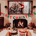 Miniatyrbild 2 av 5: Stycken Jul Hängande Vimpel Banner Girlanger Vimpel för Julfest Ornament DIY Hem Hotell Gård Väggdekoration (LGL)