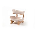 Miniatyrbillede 1 af 4: Luksuriøs europæisk 3-lags frugt- og dessertfad (påfuglegrøn) LGL beige Layer 2