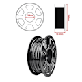 Miniatyrbillede 4 af 5: 3D-printer filament, PETG-filament, 1,75 mm filament til 3D-printer, 1 kg spole PETG rød