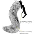 Miniatyrbild 3 av 5: Fuskpäls Rävsvans Katt Varg Cosplay Kostymset Plysch Mask Fluffiga Vantar Handskar Halloween Jul LGL Dark Gray