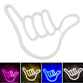 Miniatyrbilde 2 av 5: LED Neon Lys Kreativ Form Batteridrevet Høy Lysstyrke Glatt Kant Øyebeskyttelse Finger LED Neon Skilt Lampe Festdekorasjon Fest S LGL White