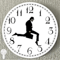 Miniatyrbilde 4 av 5: Walks Klokke, Silly Walk Veggklokke, En Interessant Veggklokke for Soverom Kjøkken Stue, Novel[HsSs] LGL Black