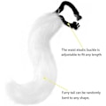 Miniatyrbild 4 av 5: Fuskpäls Rävsvans Katt Varg Cosplay Kostymset Plysch Mask Fluffiga Vantar Handskar Halloween Jul LGL White