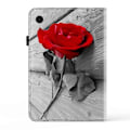 Miniatyrbild 3 av 5: För Samsung Galaxy Tab A9+ Kristalltextur Målat Läder Tablet Fodral LGL Rose
