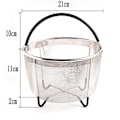 Miniatyrbilde 5 av 5: Dampkurv i rustfritt stål for Instant Pot, med silikonbelagt håndtak, tilpasset for 5/6 Qt eller 8 Qt Instapot trykkoker. Perfekt  (LGL)