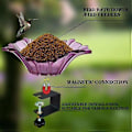 Miniatyrbild 2 av 5: Grishay Petal Bird Joy Fågelbadskål & Matare, Utomhus Däckmonterad Badskål LGL Red