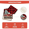 Miniatyrbillede 5 af 5: Rød og Sort Buffalo Plaid Glædelig Jul Juletræs Bordløber, Sæsonbestemte Lastbilgaver 13x72 Tommer-Rød / Sort (LGL)