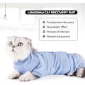 Miniatyrbild 5 av 5: (L) Postoperativ Kattdräkt Anti-slickande Kattkrage Lång Overall Förhindra Förlust av Kläder Anti-slickande Kattväst LGL