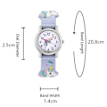 Miniatyrbillede 2 af 3: Børns Enhjørning Tegnefilm Ur Sød Quartz Ur Fødselsdagsgaver [LGL] Blue