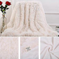 Miniatyrbillede 3 af 5: 80x120cm Blød Fluffy Shaggy Varm Senge Sofa Sengetæppe Sengetøj Lagen Kastetæppe Qinhai-Høj Kvalitet LGL Creamy White