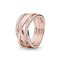 Miniatyrbild 1 av 5: Smycke Sammanflätad Cubic Zirconia Ring i Pandora Rose LGL