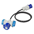 Miniatyrbilde 2 av 4: Adapterkabel 150cm 3x2.5mm fra CEE-kontakt til 2xSchuko + 1xCEE-kontakt Walkbee LGL