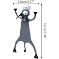Pikkukuva 4 / 4: Ihanat kirjanmerkit, hauskat 3D-sarjakuvakirjanmerkit eläimet lukemiseen kirjanmerkit opiskelijoille toimistotarvikkeet (LGL) Donkey
