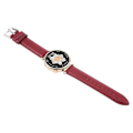 Miniatyrbilde 3 av 5: For Garmin Lily 2 Active Lily 2 Armbånd 14mm Topplag Kuskinn Lær Klokkereim - Brun Bambus LGL Multicolor Wine Red