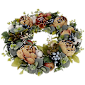 Miniatyrbillede 2 af 5: Håndlavet dørkrans, vægkrans, blomsterkrans, rattan krans LGL