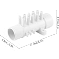 Miniatyrbillede 2 af 5: Spa Manifold, 1,5 tommer 10mm 10 Port PVC Svømmebassin Rør Manifold Svømme Korrosionsbestandig Mere Holdbar (LGL)